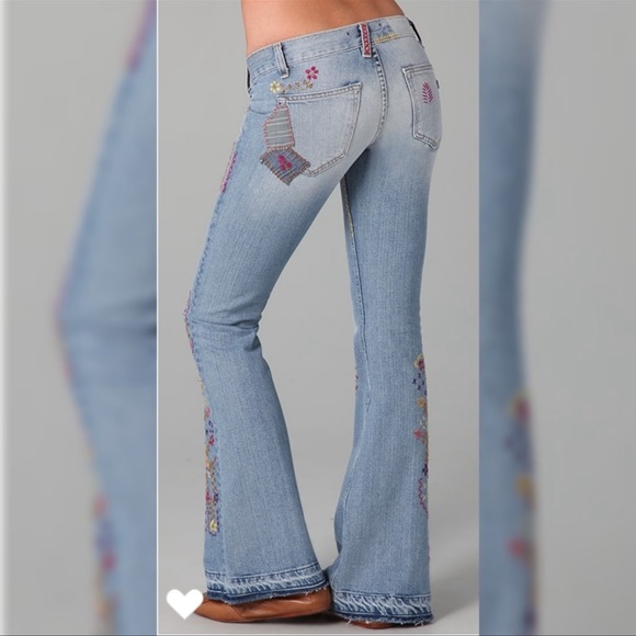 Elizabeth and James Textile Jimi Hendrix Flare Jea - Picture 12 of 13